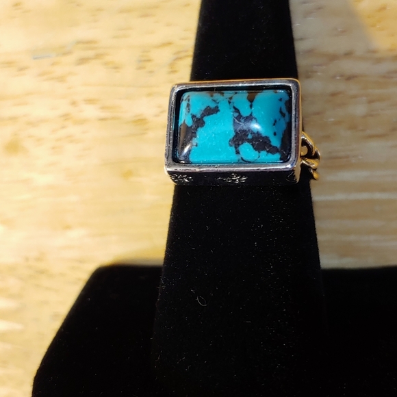 Jewelry - Turquoise. "Grow Strong" Engraved. Sterling Silver